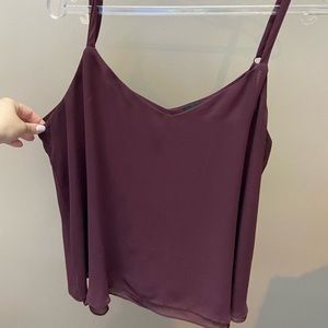 Plum Double Teir Tank Top